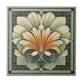 Azulejo Estilo Art deco flor patrón cerámica
