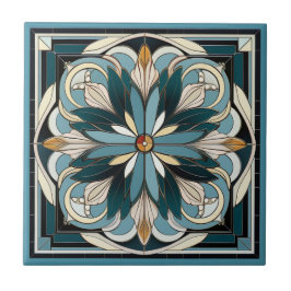 Azulejo Estilo Art deco flor patrón cerámica