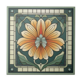 Azulejo Estilo Art deco flor patrón cerámica