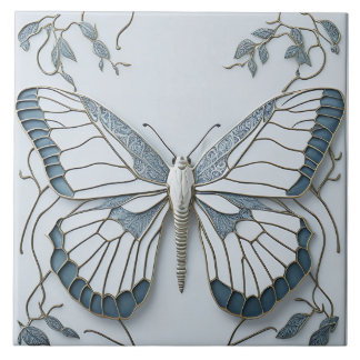 Azulejo Estilo Art Deco Mariposa Nouveau Cerámica Tile