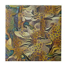 Azulejo Estilo Boho Resumen Tejido cerámico