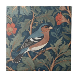 Azulejo Estilo Chaffinch William Morris Derecha frente a B