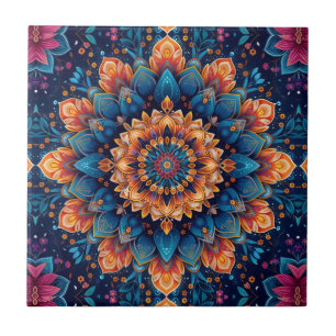 Azulejo Estilo de arte digital Mandala Flower 23907.