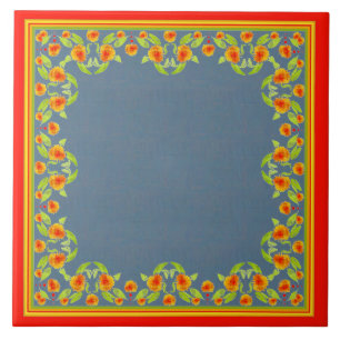 Azulejo Estilo de campo Marigoles Borde Cerámica Tile