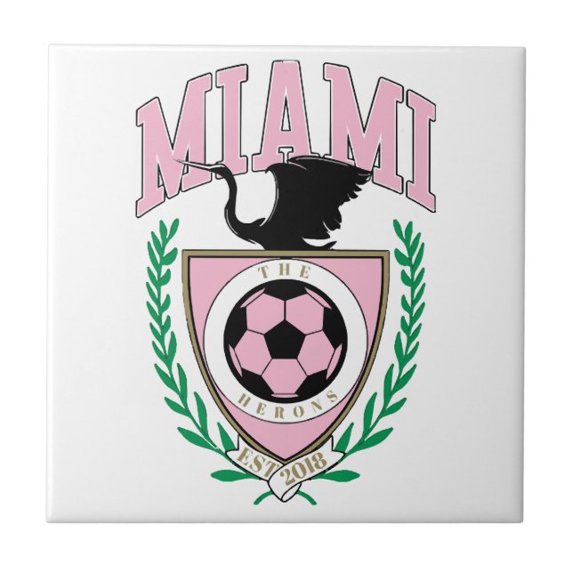 Azulejo Estilo de diversidad de fútbol de Miami (Frente)