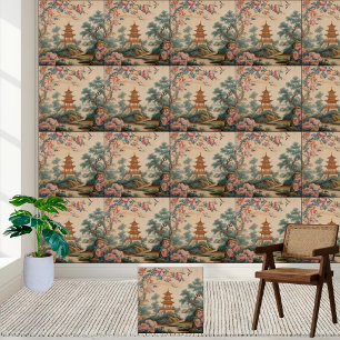 Azulejo Estilo de época Chinoiserie Jardín Tile