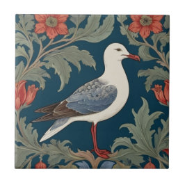 Azulejo Estilo de la gaviota William Morris Pájaro marino 