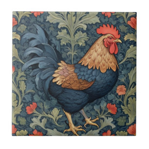 Azulejo Estilo de pollo William Morris Derecha frente a Ro