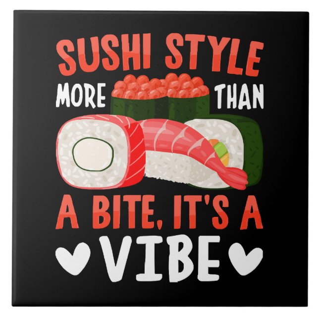 Azulejo Estilo de sushi más que un bocado (Frente)