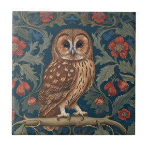 Azulejo Estilo de Tawny Owl William Morris Derecha