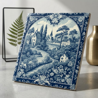 Azulejo Estilo de vida agrario de cottage francés panorama