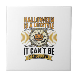 Azulejo Estilo de vida de Halloween Tipografía de calabaza