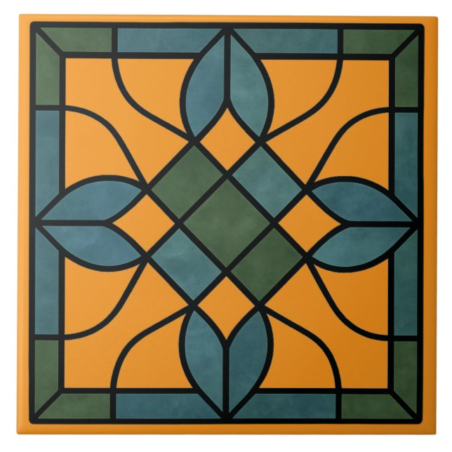 Azulejo Estilo decorativo con apariencia de vidrio (Frente)