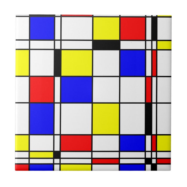 Azulejo Estilo del arte de Mondrian (Frente)
