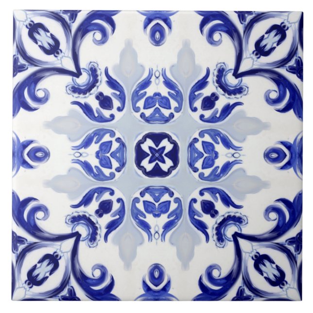 Azulejo Estilo italiano, azulejos,majolica Impresión todo- (Frente)