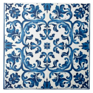 Azulejo estilo italiano, mediterráneo, mosaico, azul,