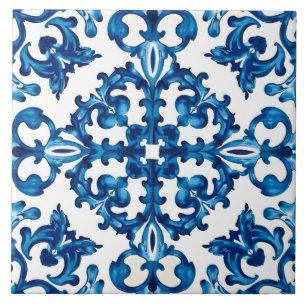 Azulejo estilo italiano, mediterráneo, mosaico, azul,
