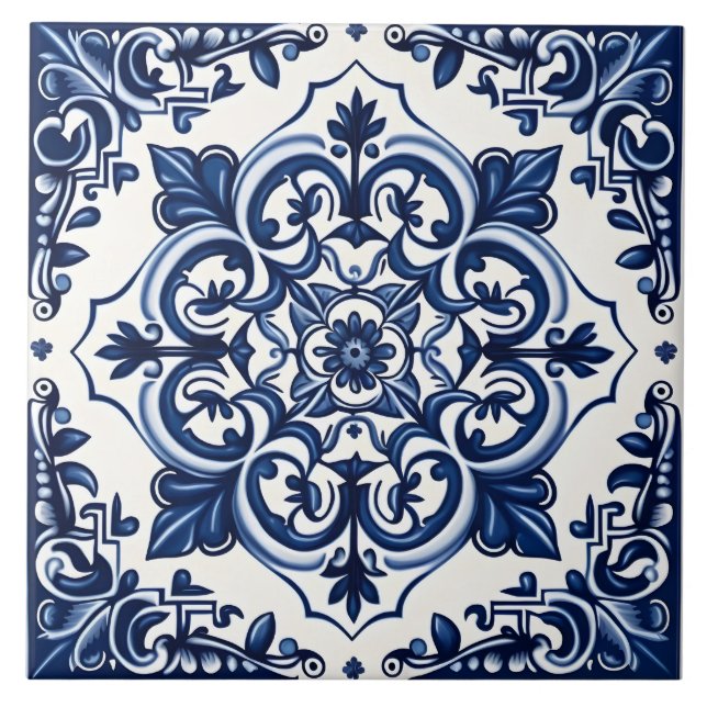 Azulejo Estilo Mediterráneo Portugués Rústico (Frente)
