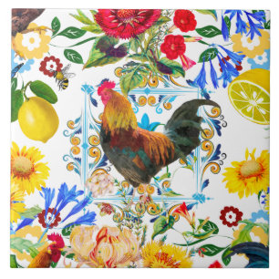 Azulejo Estilo siciliano, mayólica, limones