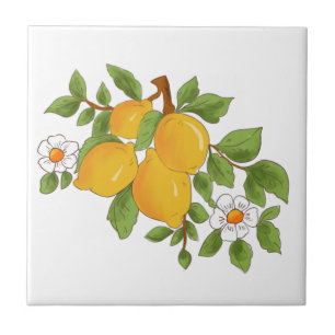 Azulejo Estilo siciliano, mayólica, limones