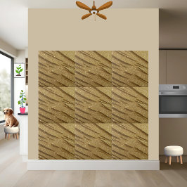 Azulejo Estilo único Purpurina de oro Baño con chimenea pa