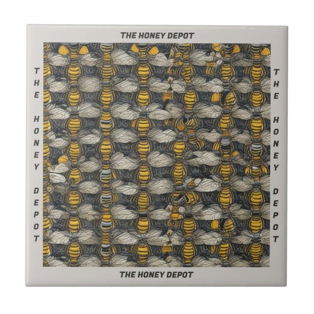 Azulejo Estilo Vintage HoneyBee Nombre de patrón Cerámica  (Frente)