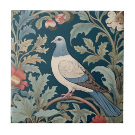 Azulejo Estilo William Morris Izquierda frente a Pigeon Bi
