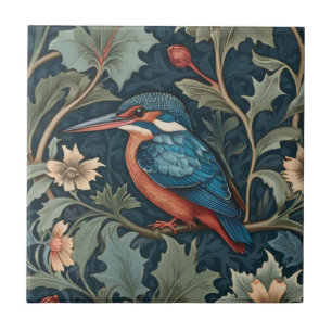 Azulejo Estilo William Morris Izquierda frente al pájaro K