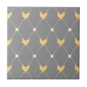 Azulejo Estiloso patrón de pollo Harlequin