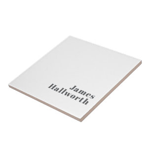 Azulejo Estiloso Texto Retro Moderno Editable Gris