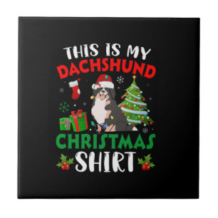 Azulejo estos son mis navidades de dachshund