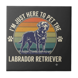 Azulejo Estoy Aquí Para Acariciar Labrador Retriever Perro