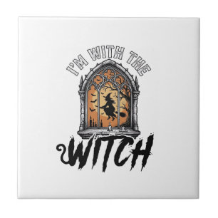 Azulejo Estoy Con La Bruja Vintage Halloween