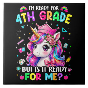 Azulejo Estoy listo para el unicornio de 4to grado primer