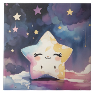 Azulejo Estrella cuta de color kawaii bebé de guardería
