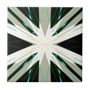 Azulejo Estrella de invierno verde beige blanco estreno de