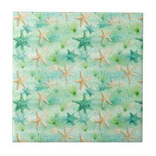 Azulejo Estrella de mar de vida marina - Decoración coster