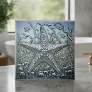 Azulejo Estrella de mar iridiscente metálica ID1223