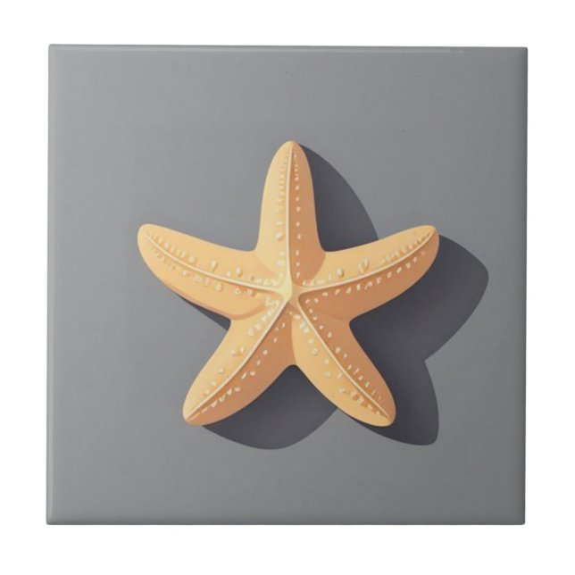Azulejo Estrella de mar y su sombra (Frente)