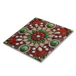 Azulejo Estrella de Navidades españoles con pintura a mano