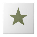 Azulejo Estrella de Olive<br><div class="desc">Estrellas De Cerámica Olive Star. ¡Las estrellas siempre están de moda!</div>