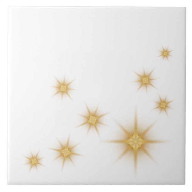 Azulejo Estrella Explosiva Dorada Moderna (Frente)