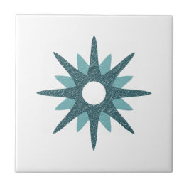 Azulejo Estrella Fugaz Turquesa Única Moderno de Medianos