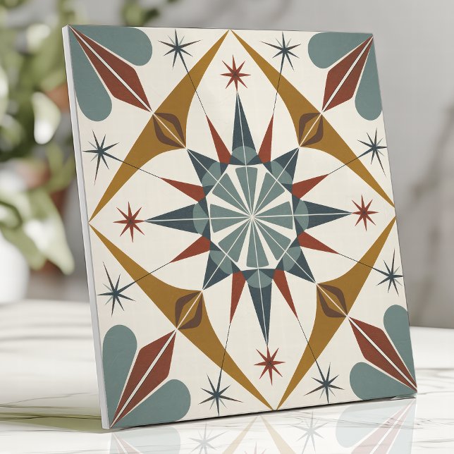 Azulejo Estrella Geométrica Moderno de Medios Siglo  (Subido por el creador)
