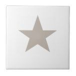 Azulejo Estrella ligera<br><div class="desc">Estrella De Taupe Ligera Tile Cerámico. ¡Las estrellas siempre están de moda!</div>
