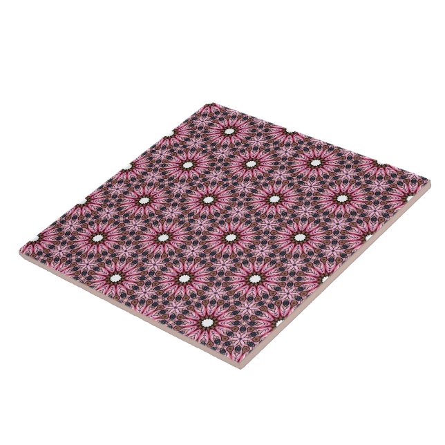 Azulejo Estrella persa de Pink Feather (Lado)