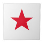 Azulejo Estrella roja<br><div class="desc">Estrellas De Cerámica De Estrella Roja. ¡Las estrellas siempre están de moda!</div>