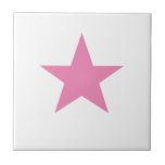 Azulejo Estrella rosa<br><div class="desc">Estrellas De Cerámica De Estrella Rosa. ¡Las estrellas siempre están de moda!</div>