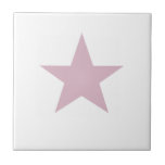 Azulejo Estrella rosa Rosa Dusky<br><div class="desc">Estrellas De Cerámica De Estrella Rosa Dusky Rosa. ¡Las estrellas siempre están de moda!</div>