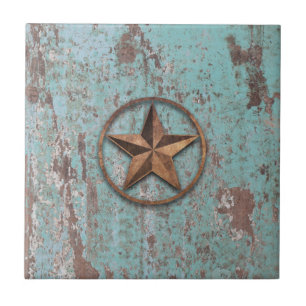 Azulejo Estrella rústica (azul)